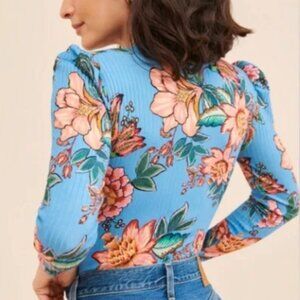 FARM Rio puff sleeve bodysuit, XL - Great Used Condition